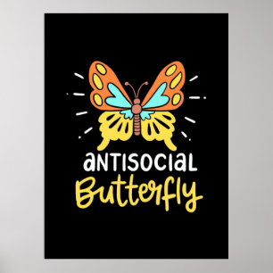 Poster Papillon antisocial