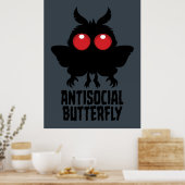 Poster Papillon Antisocial Mothman Cryptide (Cuisine)