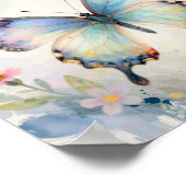 Poster Papillon Aquarelle (Coin)