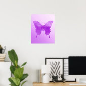 Poster Papillon aquarelle - Lavande et Violet (Bureau à domicile)