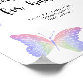 Poster Papillon aquarelle, livres pour bébé (Coin)