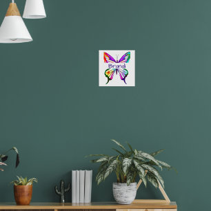 Poster Papillon aquarelle personnalisé
