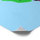 Poster Papillon arc-en-ciel émergeant de Chrysalis (Coin)