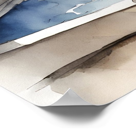 Poster Papillon - Art Chien Imprimer (Coin)