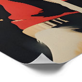 Poster Papillon Astronaute Affiche, Papillon Rétro Impres (Coin)