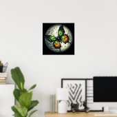 Poster Papillon au clair de lune (Bureau à domicile)