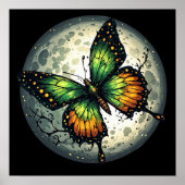 Poster Papillon au clair de lune (Devant)