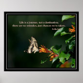 Poster Papillon avec citation India Arie (Devant)