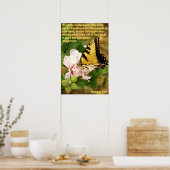 Poster Papillon avec Romans 12:2 (Cuisine)