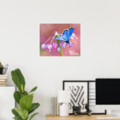 Poster Papillon Azure (Bureau à domicile)