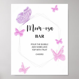 Poster Papillon \ barre Maman-osa