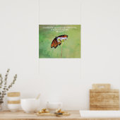Poster Papillon Bible Écriture Photographie Art Imprimer (Cuisine)