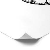 Poster Papillon blanc à veine noire (Coin)