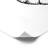 Poster Papillon blanc à veine noire (Coin)