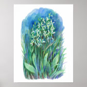 Poster papillon blanc orchidée (Devant)