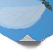 Poster Papillon Bleu (Coin)
