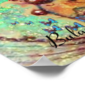 POSTER PAPILLON BLEU (Coin)