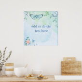 Poster Papillon bleu (Cuisine)