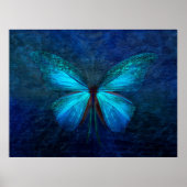 Poster Papillon bleu (Devant)