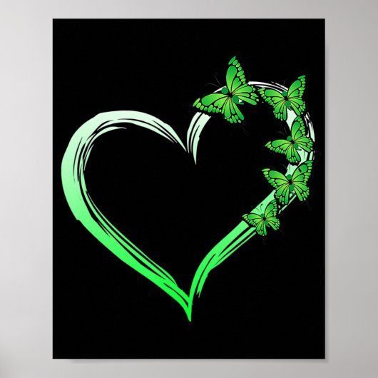 Poster Papillon bleu-coeur Diffusion de connaissances en  (Devant)