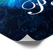 Poster Papillon bleu de la joie et de la chance (Coin)