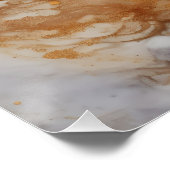 Poster Papillon Bleu Orange Ailes (Coin)
