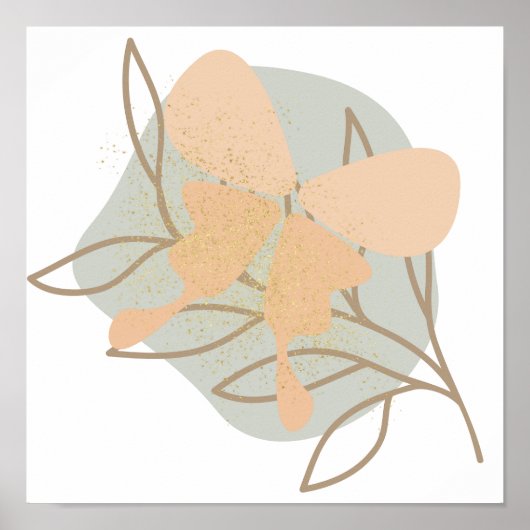 Poster papillon Boho, (Devant)
