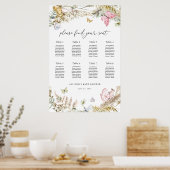 Poster Papillon Boho sur le chemin Baby Seating Chart (Cuisine)