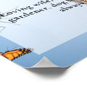 Poster Papillon, Célébration de la vie Photo, Funérailles (Coin)