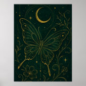 Poster Papillon céleste gothique et lune mystique (Devant)