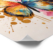 Poster Papillon coloré (Coin)
