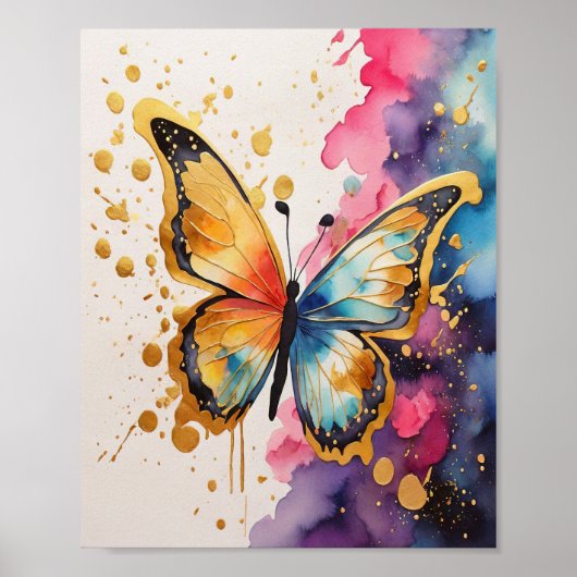Poster Papillon coloré (Devant)