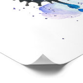 Poster Papillon Coloré Aquarelle (Coin)