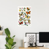 Poster Papillon coloré Dessin d'art (Bureau à domicile)