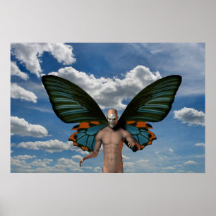 Poster Papillon crânien