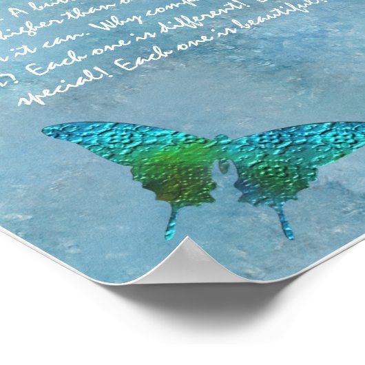 Poster Papillon Dans Le Vent (Coin)