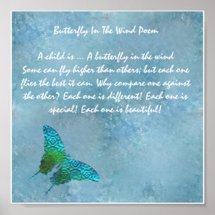 Poster Papillon Dans Le Vent