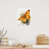 Poster Papillon d'art en soufre orange (Cuisine)