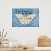 Poster Papillon d'attitude de gratitude (Cuisine)