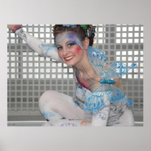 Poster Papillon de Bodypainting
