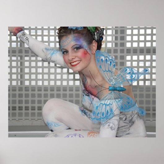 Poster Papillon de Bodypainting (Devant)