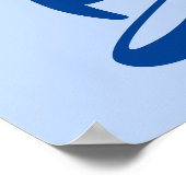 Poster Papillon de chat siamois monogramme initial B (Coin)