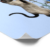 Poster Papillon de chat siamois Monogramme Initiale C Aff (Coin)
