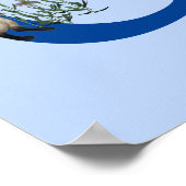 Poster Papillon de chat siamois monogramme initiale O nom (Coin)