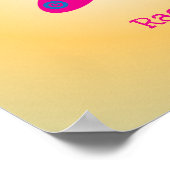 Poster Papillon de dessin personnalisé avec nom (Coin)