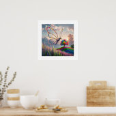 Poster Papillon de dragon lunaire en fleur : complexe (Cuisine)