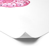 Poster Papillon de Fleur avec Sakura Rose (Coin)