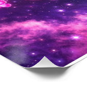 Poster Papillon de l'espace néon Galaxie Art (Coin)