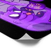 Poster Papillon de lune - Chat mignon (Coin)