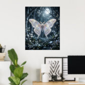 Poster Papillon de Lune Nuit Céleste (Bureau à domicile)